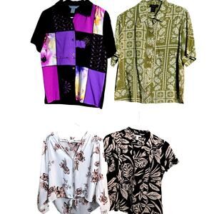 Women's Small 4 6 Tops Shirts Blouses Wholesale Bulk Lot of 4 S
